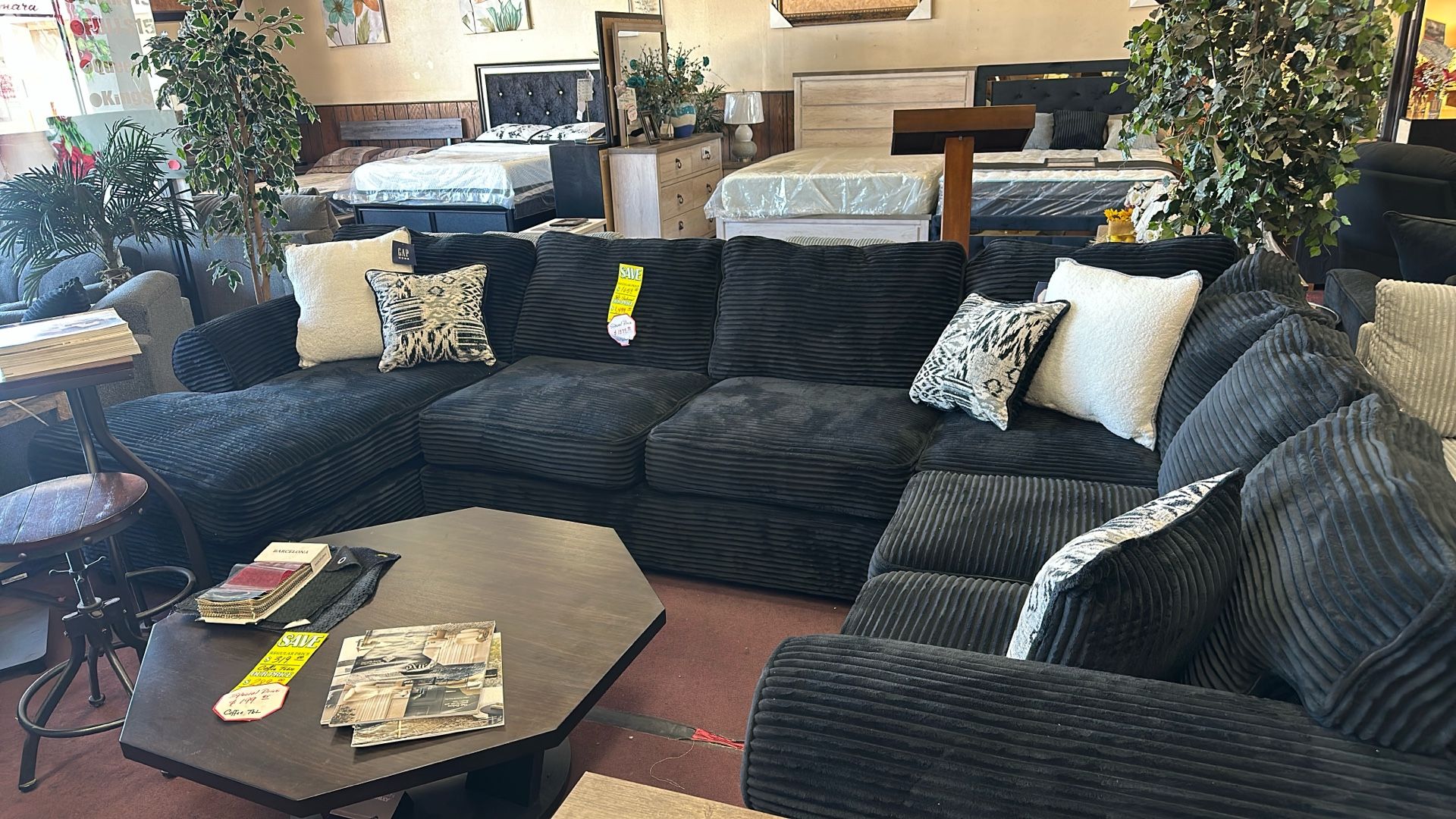 3pc Black Sectional