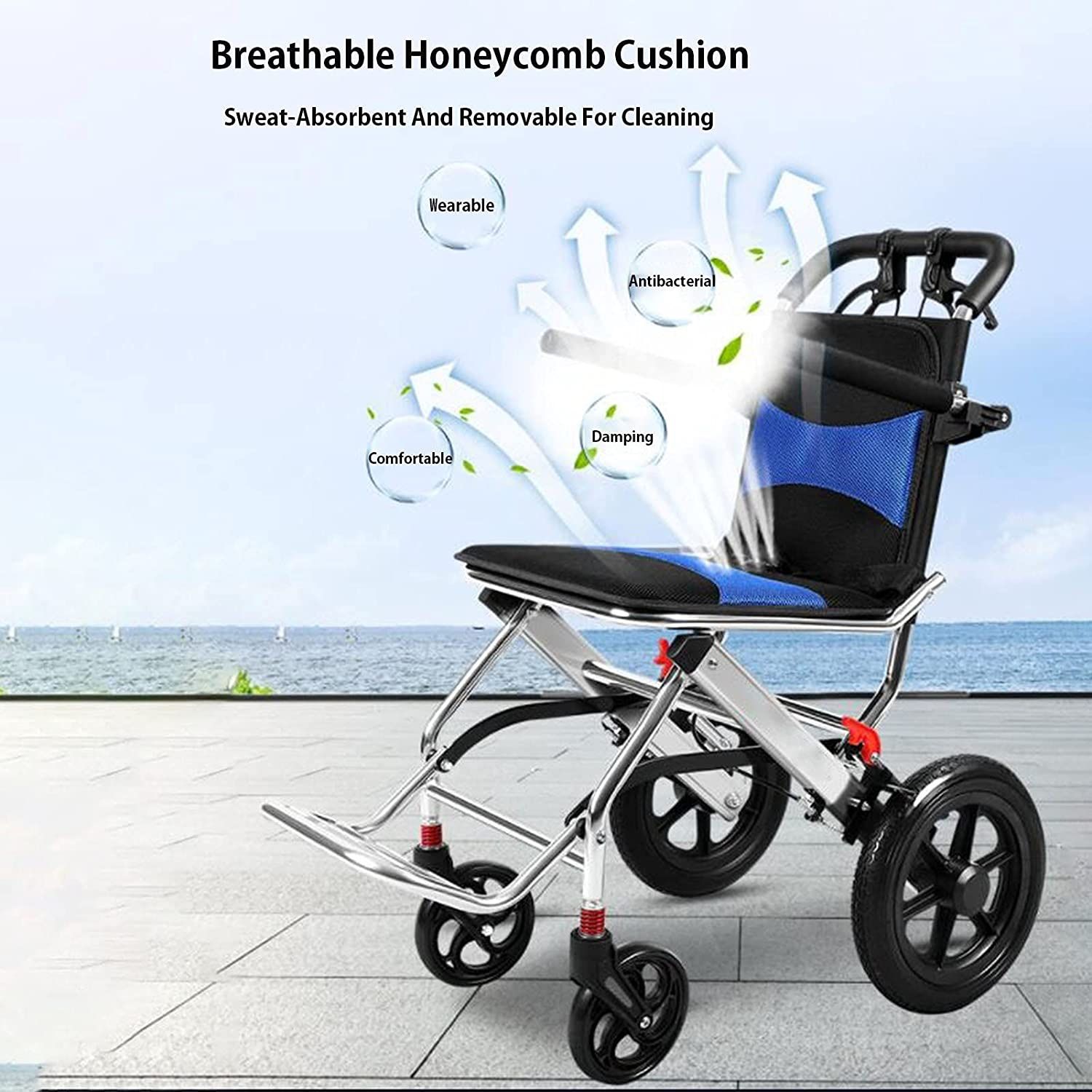Krisy Foldable Wheelchairs, Travel Wheelchairs, Aluminum Alloy