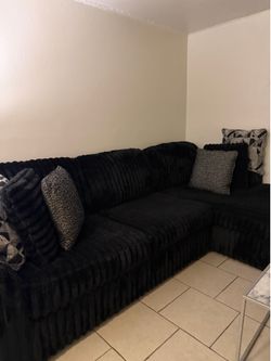Black Corduroy Couch