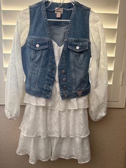Guess Denim Vest and Dress Size M