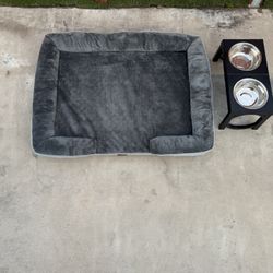 Brand New Dog Bed And Bowl
