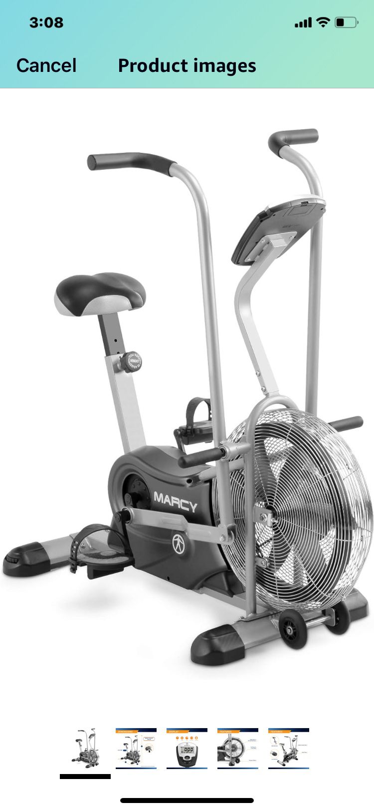 Marcy Air Resistance Exercise Fan Bike $250