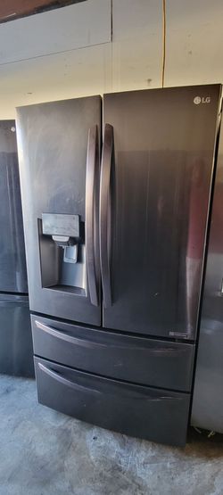 LG French Door Refrigerator Black Stainless