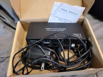 Title: HDMI KVM Switch 2-Port Dual Monitor USB 3.0