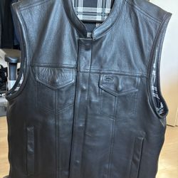 Leather Motorcycle Vest