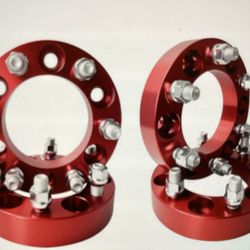 6x5.5 Wheel Spacer 1” 6x139.7mm 1/2x20 Studs and 106mm Hub bore with wheels nuts (4pack)