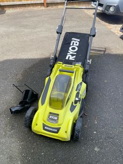 Ryobi battery powered lawnmower