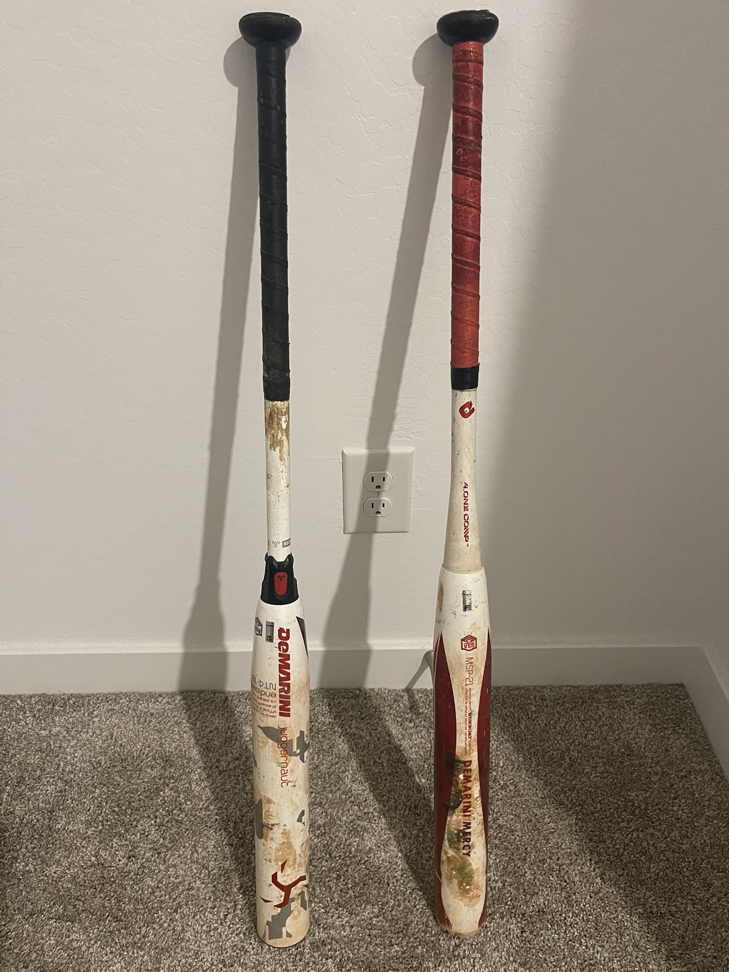Slow pitch. Demarini Juggy. Demarini Mercy.