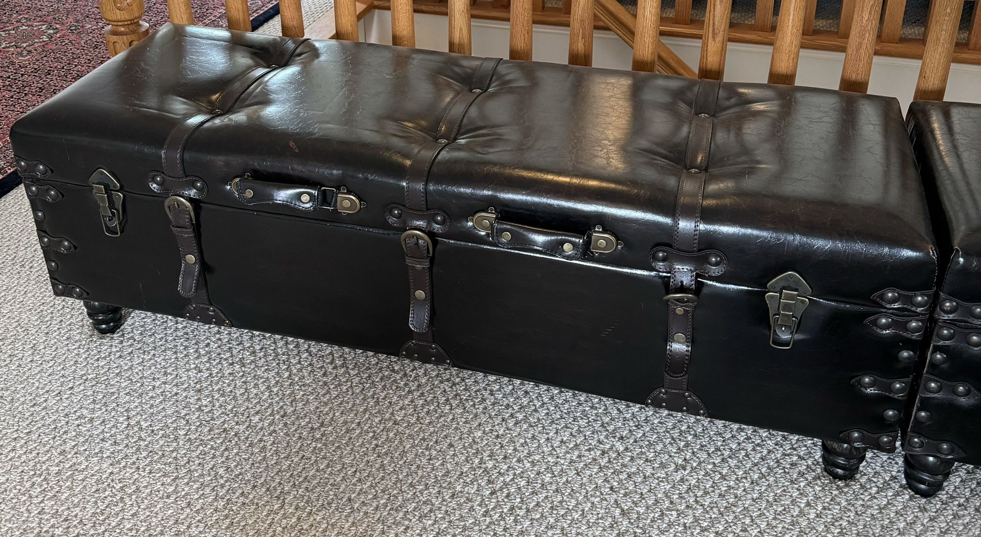 Leatherette Matching Trunks With Storage