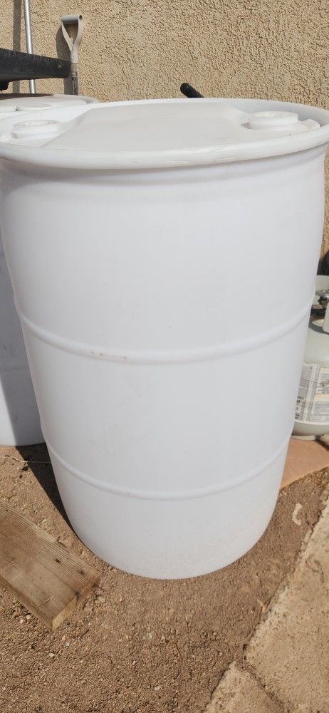 55gallon used White Barrels 