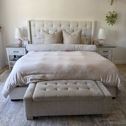 Upholstered King Size Bed Frame 