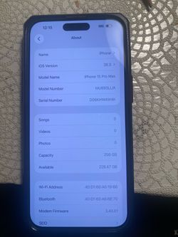 IPhone 15 pro max 256 gb unlocked