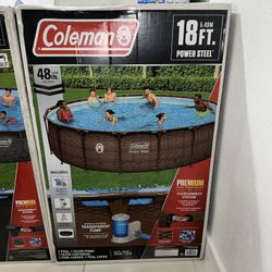 Coleman Power Steel 18 x 48 Round metal frame Pool