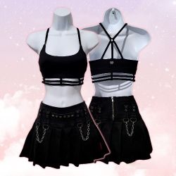 Forever 21 Black Caged/Cut-Out Sports Bra 