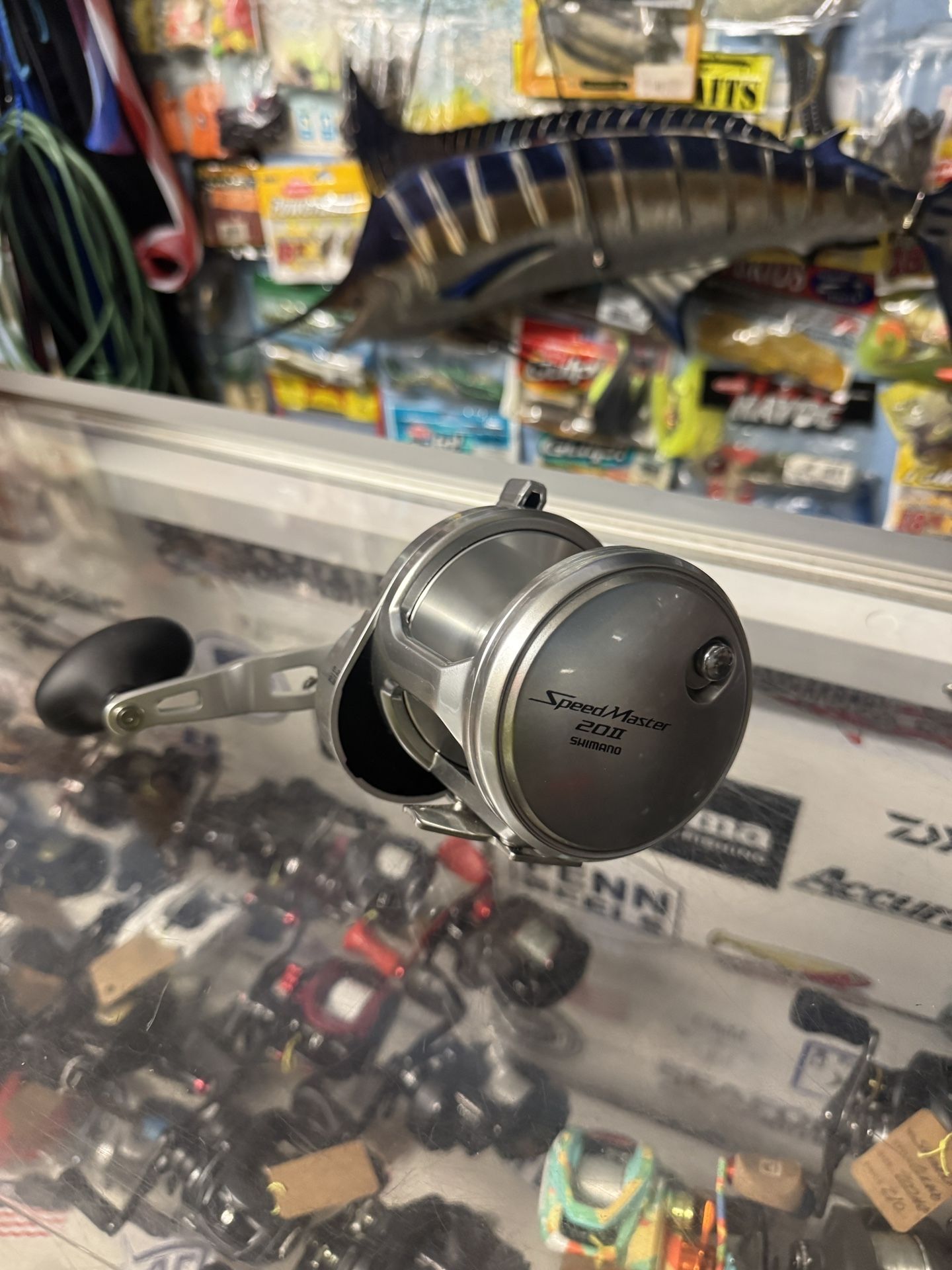 315$ New Shimano Speedmaster 20 Two Speed Salt Water Fishing Reel.