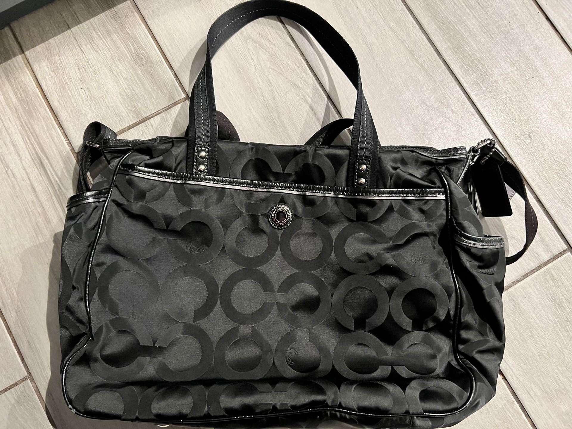Black Coach Diaper Bag - authentic