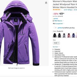 New Purple Water Repellent Windbreaker Jacket
