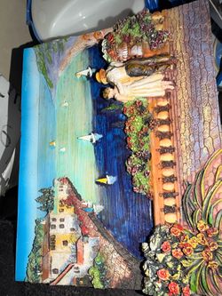 3D Relief Wall Art Coastal Scene Plaque