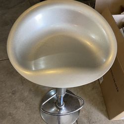  2 Silver Bar Stools 
