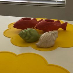 She’ll Salt And Pepper And Fish Candle Holders