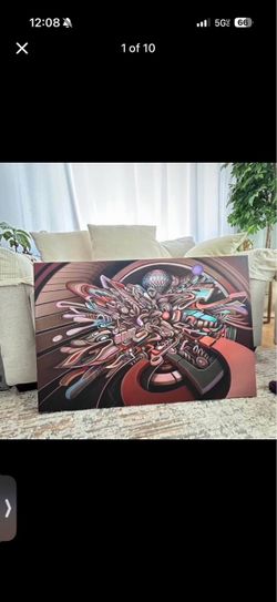 Large Abstract Surrealist Canvas Wall Art