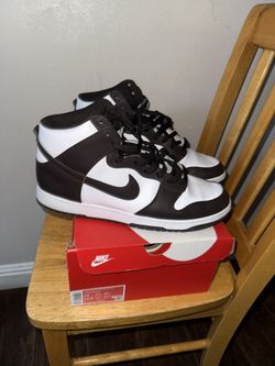 Nike Dunk High Retro White/Brown Size 13