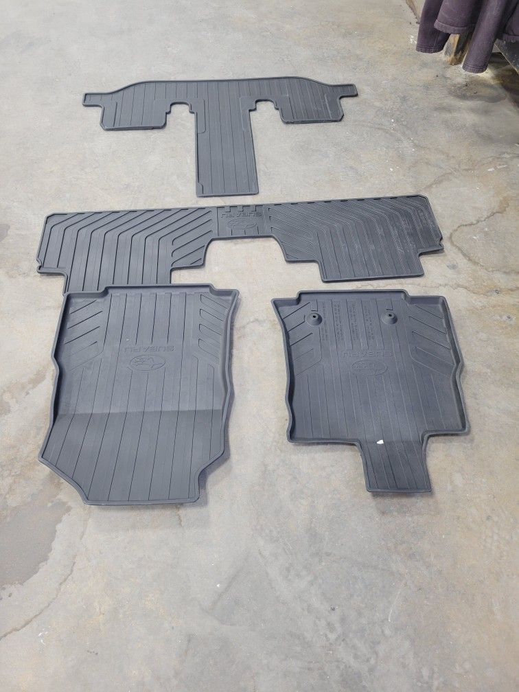 2021-25 Subaru Ascent Factory Rubber Floor Mats