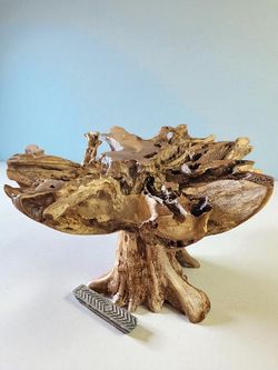 Natural Teakroot Solid Wood Dining Base Table 