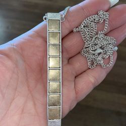 Silvertone And Goldtone Necklace 