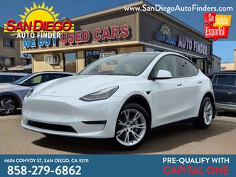 2021 Tesla Model Y Long Range AWD, EV, White On White,