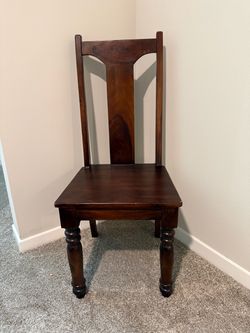 2 Tall back wood chairs