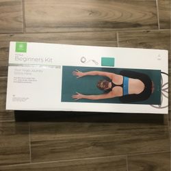 Yoga kit (mat, 6 ft stretching strap and block)