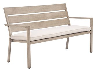 Reefline Gray Outdoor Bench (Set of 2)
