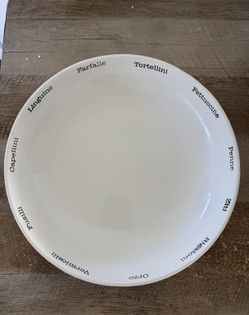 Mud Pie White Ceramic Pasta Serving Bowl - Unused