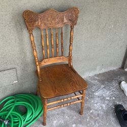 Authentic Wood Chair (a Pair)