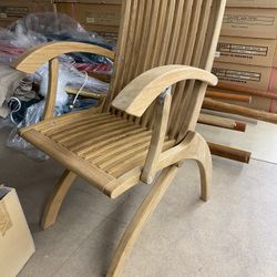 New Teak Outdoor Folding Armchair