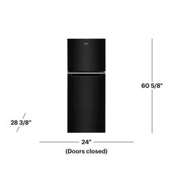 ❄️ NEW Whirlpool - 11.6 Cu. Ft. Top-Freezer Counter-Depth Refrigerator - Black Model WRT112CZJB