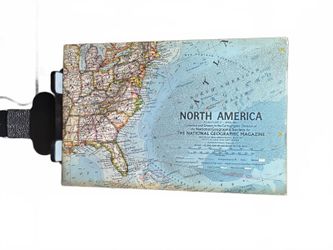 National Geographic Magazine North America Map Cover Vintage Collectible