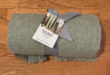 Soft throw blanket Faux Cashmere Self Fringe Hem