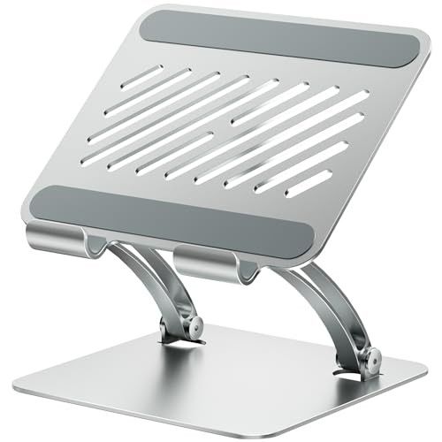tounee Tablet Holder Stand, Dual Rod Adjustable Aluminum Desktop Stand, Compatible with 4.7-16.5#34 iPads, Surface Tablets, Portable Monitors, Kindle