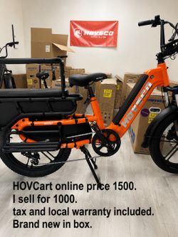 HOVCart cargo family ebike total 1000 out the door electric bike