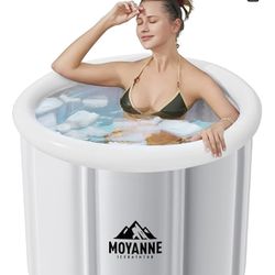 MOYANNE Portable Ice Bath Tub, Cold Plunge Tub Recovery and Water Therapy Ice Bath Tub for Athletes,Adults Ice Bath Cold Tub Ice Barrel Water Plunge a