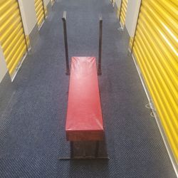Workout BENCH Press Workout With Red And Storage Compartment