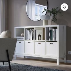 Two Piece 9 Cube IKEA Shelf With Feet