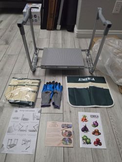 Aimerla Heavy Duty Gardening Stool Kneeling Pad – New Open Box Complete Kit
