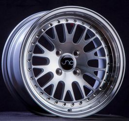 🔥 18X8.5 JNC JNC001 SILVER MACHINED FACE Wheels 🔥