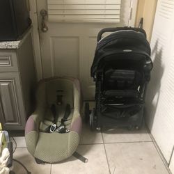 The TWO ITHEM  One Car Seat  And One Baby’s  Stroller 