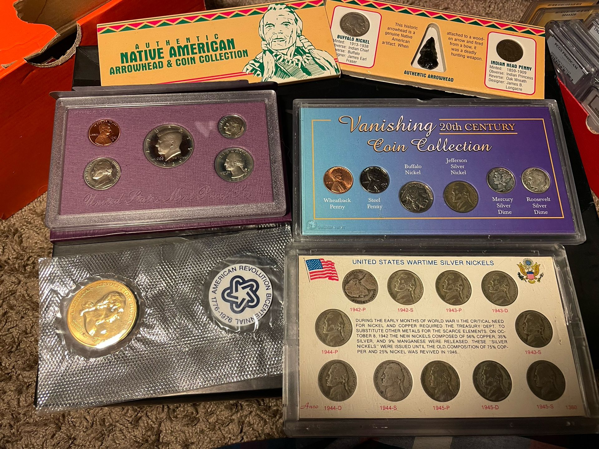 Coin Collection Rare Sets Silver Nickel Mercury Dime Proof Mint Set Uncirculated Mexico Buffalo Kennedy