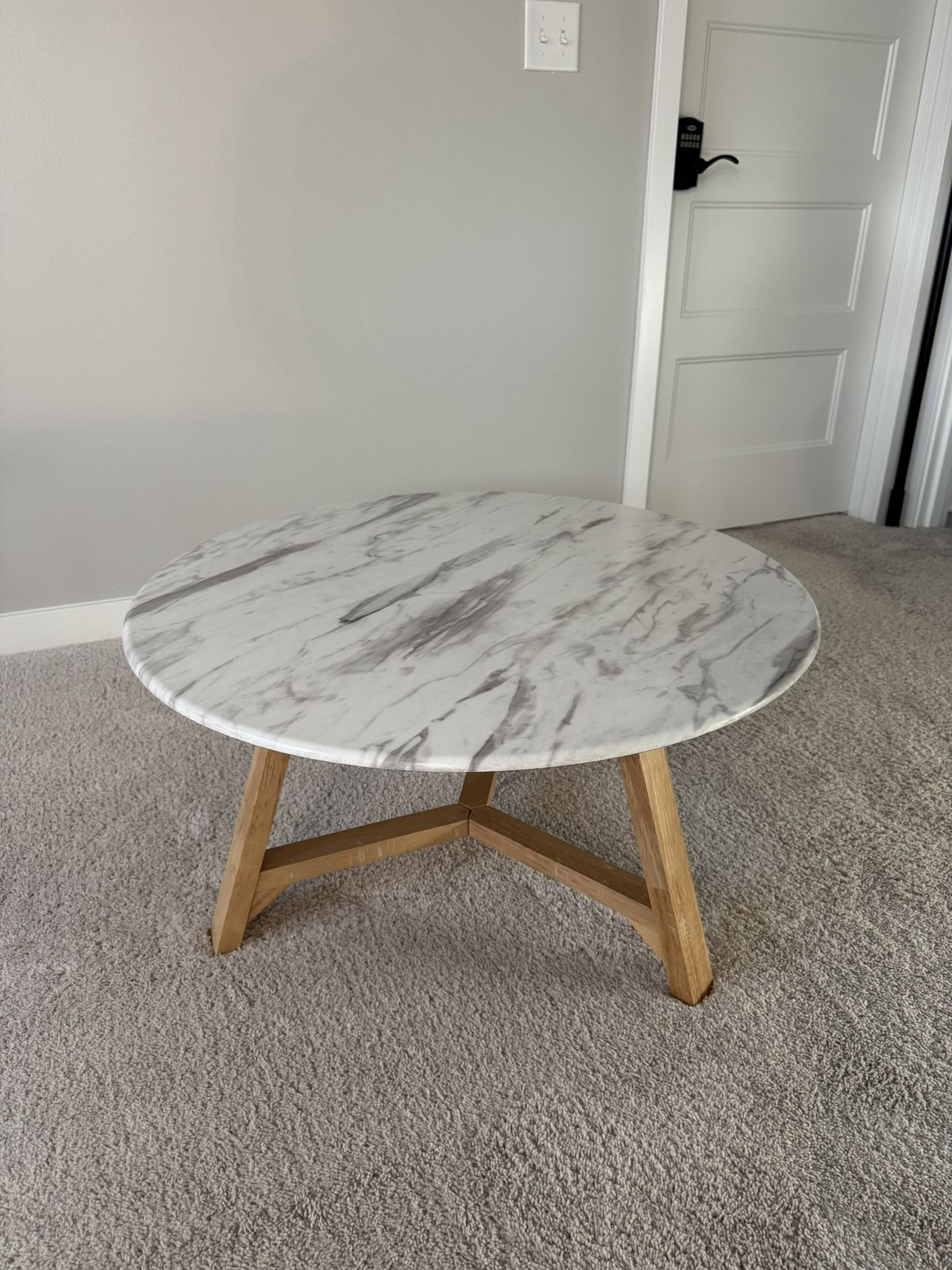 Round Coffee Table (Marble-like) - 31.5”