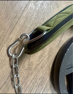 Seektop Weightlifting Dip Belt with a 25 lbs CAP  Weight Plate